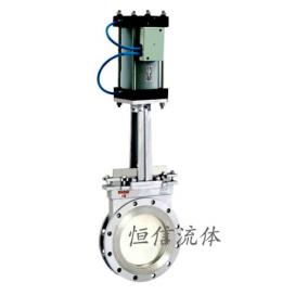 氣動對夾式刀形閘閥